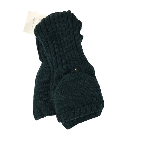 A New Day Womens One Size Mittens Convertible Fingerless Knit Green New - Picture 3 of 12